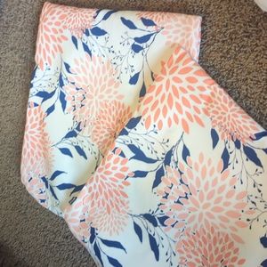 Society6 Navy and coral outdoor throw pillow covers (2)
